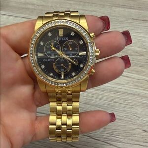 Citizen Gold and Black Chronograph Watch